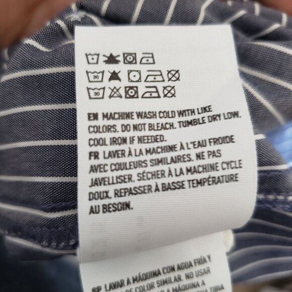 American Eagle Off the Shoulder Top Sz S Nautical Stripe Coastal Embroidery NEW - Picture 10 of 10